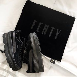 Gently Puma Black suede creepers